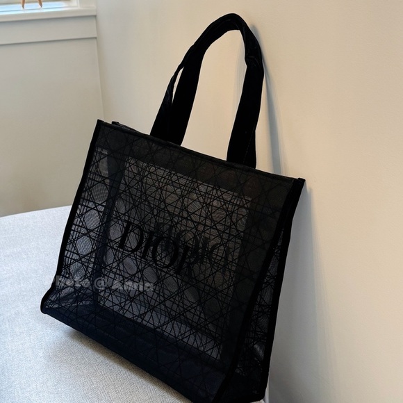 Dior Black Mesh Tote Bag - Picture 2 of 11